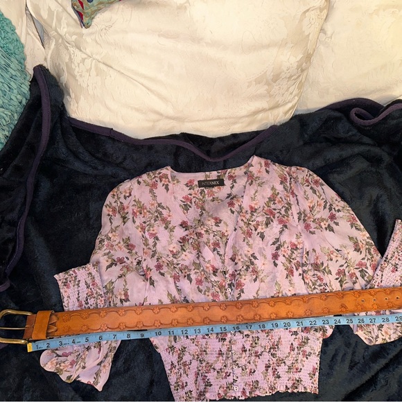 VINTAGE HANDMADE 70’s 2” WIDE TOOLED BURNISHED LEATHER BELT BOHO WESTERN HIPPIE - Picture 12 of 14